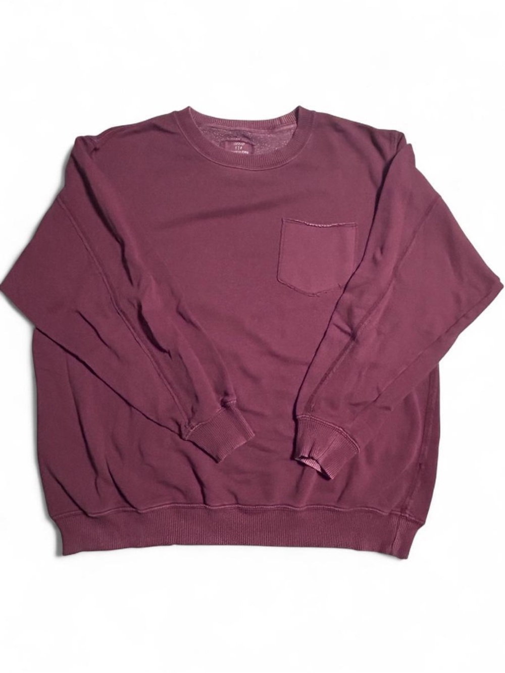 aerie Women's Crewneck Pocket Sweater - Wine - Size S